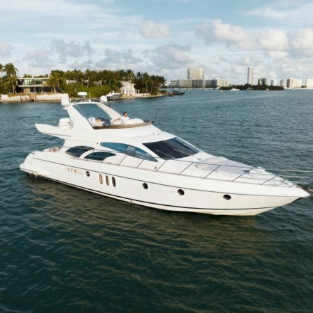 65ft Azimut Available for Rent in Miami for up to 13 people. No Hidden Fees.
