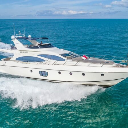 70FT Azimut with 2 Jet Skis Available in Miami for up to 13 People. No Hidden Fees.