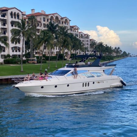 65ft Azimut Available for Rent in Miami for up to 13 people. No Hidden Fees.