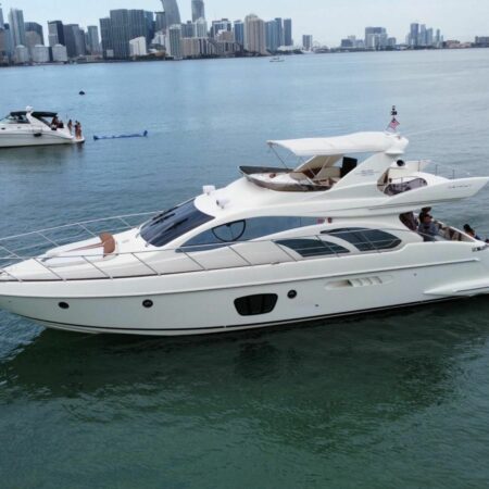 60 Ft Azimut Yacht Available in Miami for 13 guest. No Hidden Fees.