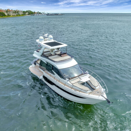 53ft Galeon yacht available for rent in Miami for up to 13 peoples.