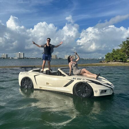 Jet Car available in Miami for Rent for up to 2 peoples.