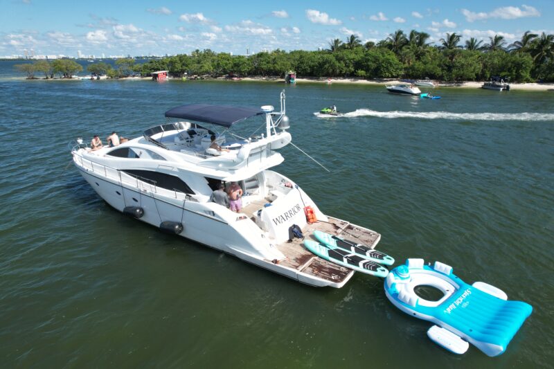 65Ft Aicon Warrior Available For Rent in Miami for up to 13 Guest.